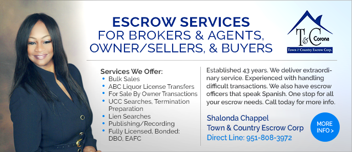 Escrow Town And Country Southern California