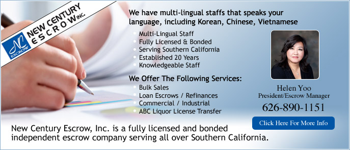 Escrow Services From Helen Yoo New Century Escrow